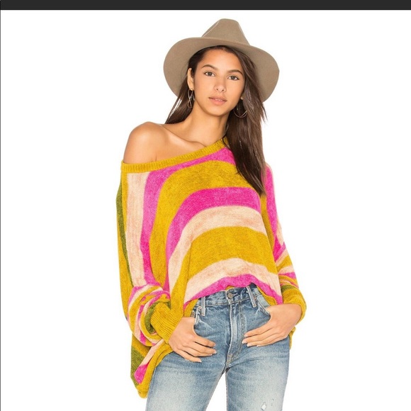 Free People Sweaters - NWOT Free People Boho Striped Sweater Size M